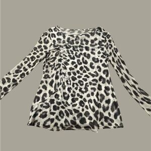 Leopard Print Long Sleeve Top